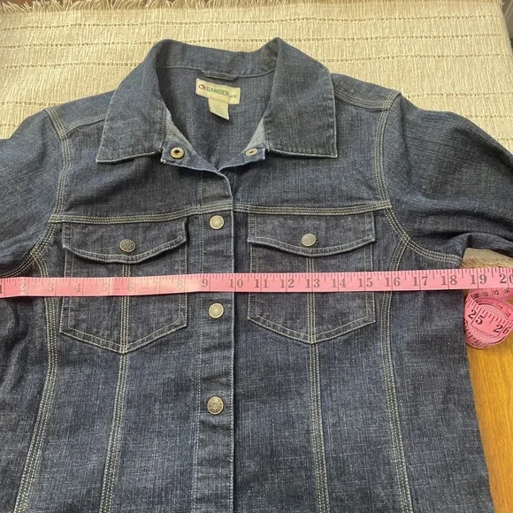 Gander Mountain Jacket women's Medium Dark Wash Denim Jean Coat Outdoor Casual - Picture 8 of 12